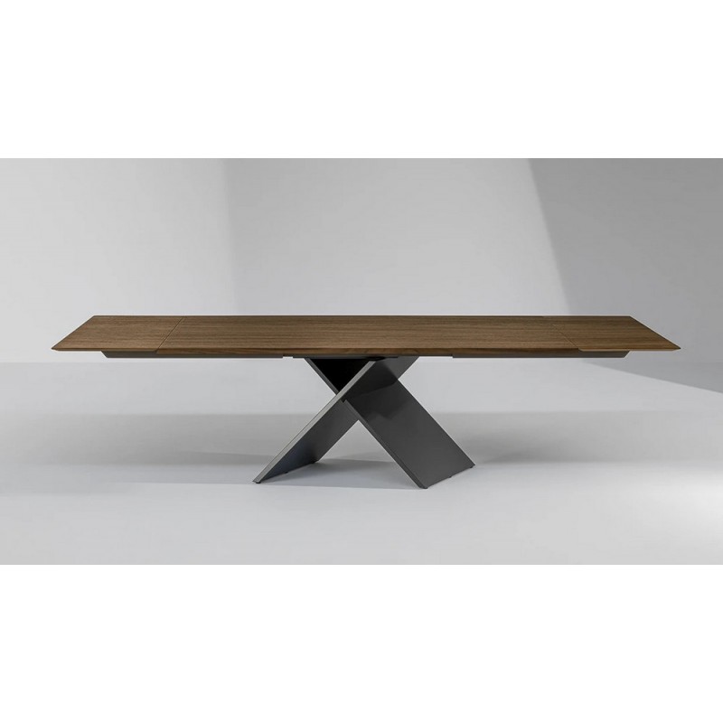AX_180_260 Table extensible Bonaldo AX avec structure en métal et plateau au choix de 180(260)x90 cm