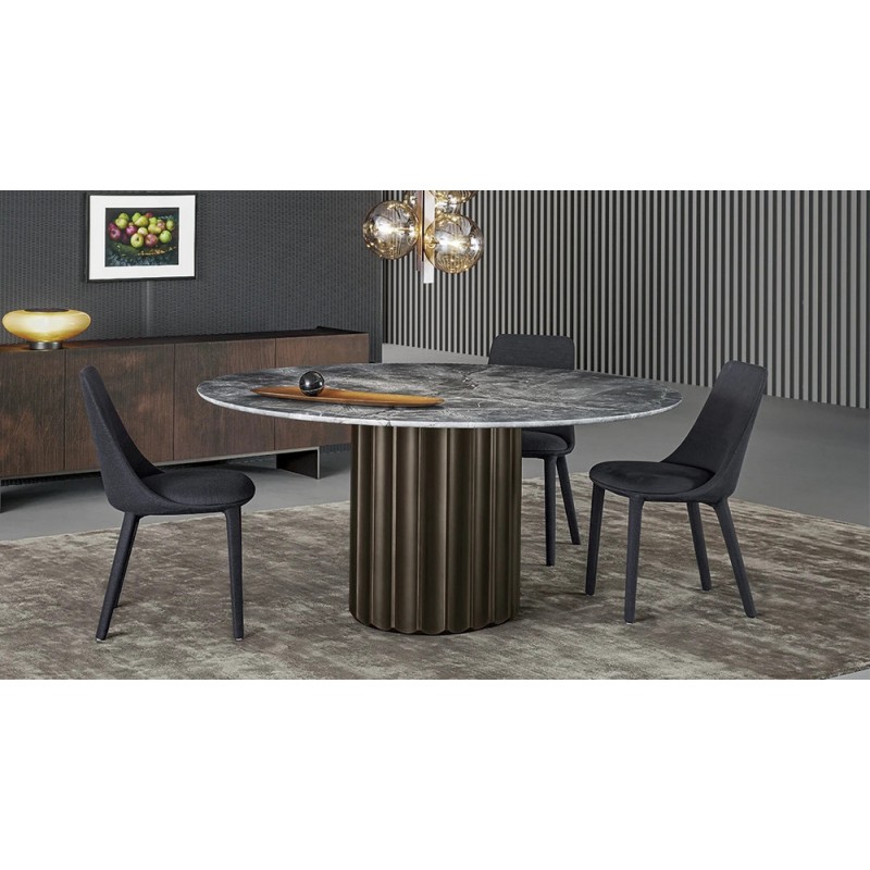 Dorian_Table_180 Bonaldo Dorian Table fixed round table with polyurethane structure and top of your choice from Ø180 cm