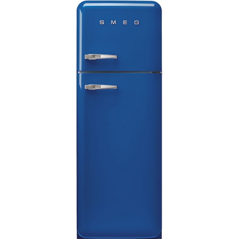  Smeg Free-standing double door refrigerator with right hinges FAB30RBE5 blue finish 60 cm