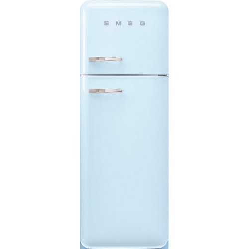 Smeg Free-standing double door refrigerator with right hinges FAB30RPB5 light blue finish 60 cm