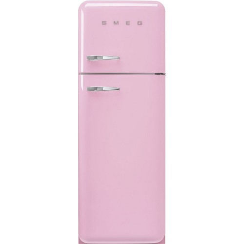 Smeg Free-standing double door refrigerator with right hinges FAB30RPK5 pink finish 60 cm