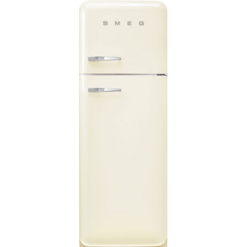  Smeg Réfrigérateur pose libre double porte avec charnières droites FAB30RCR5 finition crème 60 cm