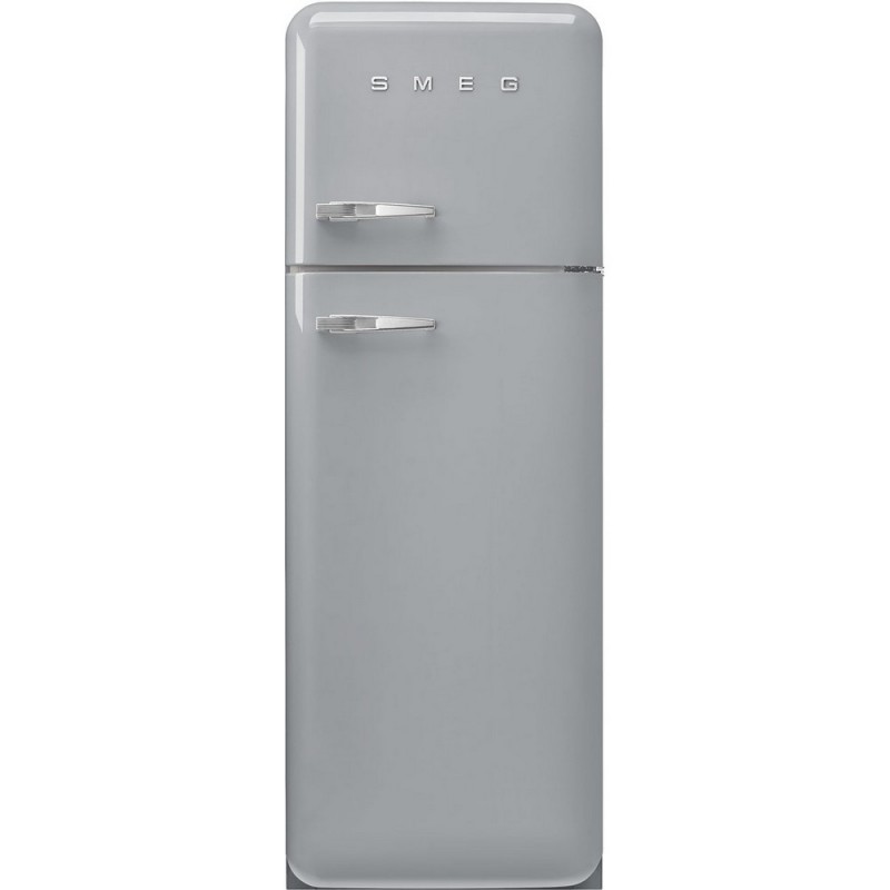  Smeg Free-standing double door refrigerator with right hinges FAB30RSV5 silver finish 60 cm