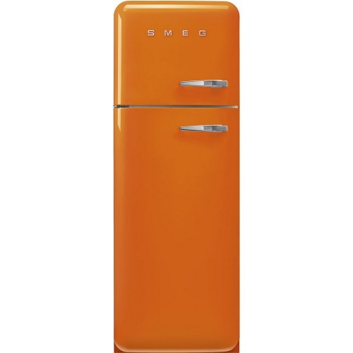 Smeg Free-standing double door refrigerator with left hinges FAB30LOR5 orange finish 60 cm