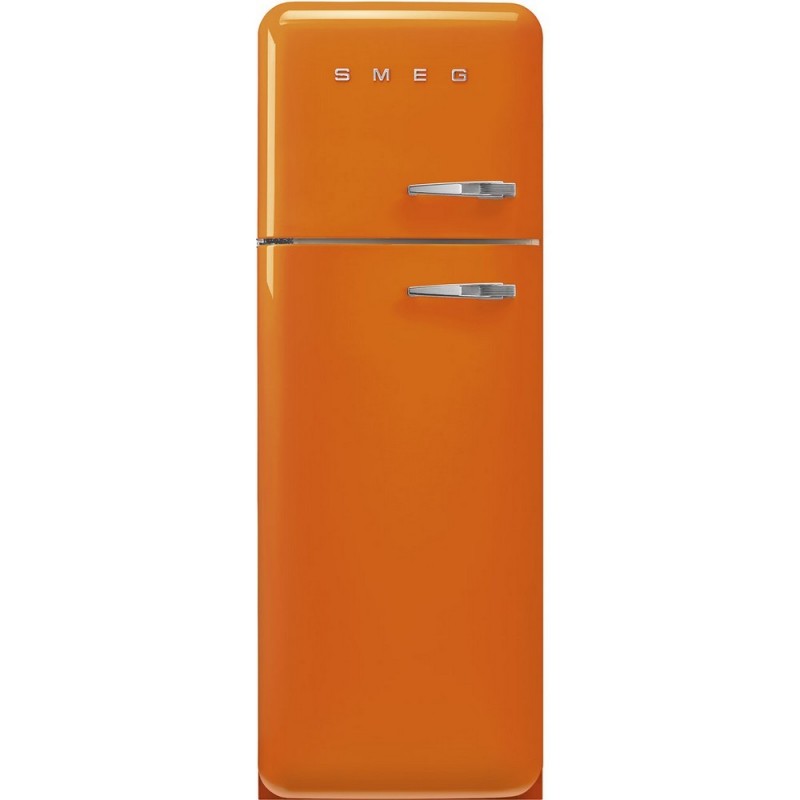  Smeg Réfrigérateur pose libre double porte avec charnières à gauche FAB30LOR5 finition orange 60 cm