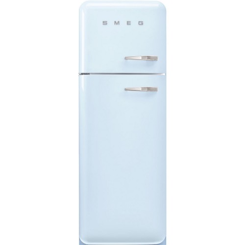 Smeg Réfrigérateur pose libre à double porte avec charnières à gauche FAB30LPB5 finition bleu clair 60 cm