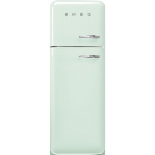 Smeg Free-standing double door refrigerator with left hinges FAB30LPG5 pastel green finish 60 cm