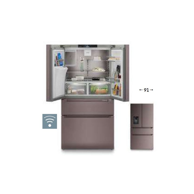 MBtsdi 9528 Réfrigérateur Liebherr MBtsdi 9528 91 cm à portes françaises, pose libre, coloris TerraSteel