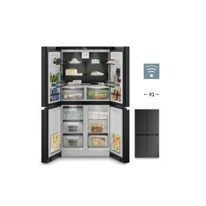 MBbsdi 9024 Réfrigérateur Liebherr MBbsdi 9024 91 cm à portes françaises, pose libre, coloris BlackSteel