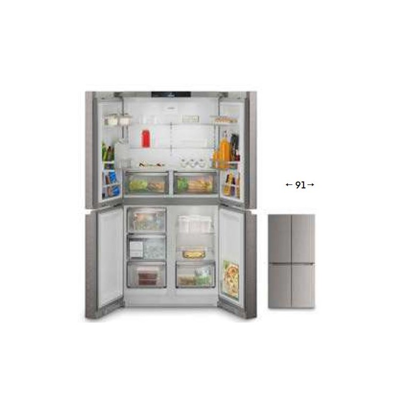 Msdd 9012 Réfrigérateur Liebherr MSDD 9012 91 cm à portes françaises, pose libre, finition inox/argent
