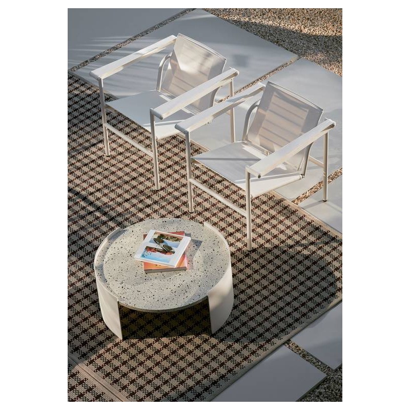 1 Fauteuil dossier basculant UAM Cassina Poltroncina 1 Fauteuil dossier basculant - UAM with metal frame and fabric seat