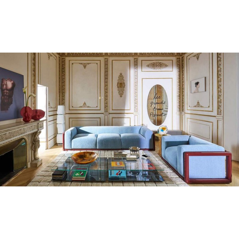 Divano 2 Cornaro W08 Canapé 2 places Cassina Cornaro avec structure au choix et assise au choix de 220 cm