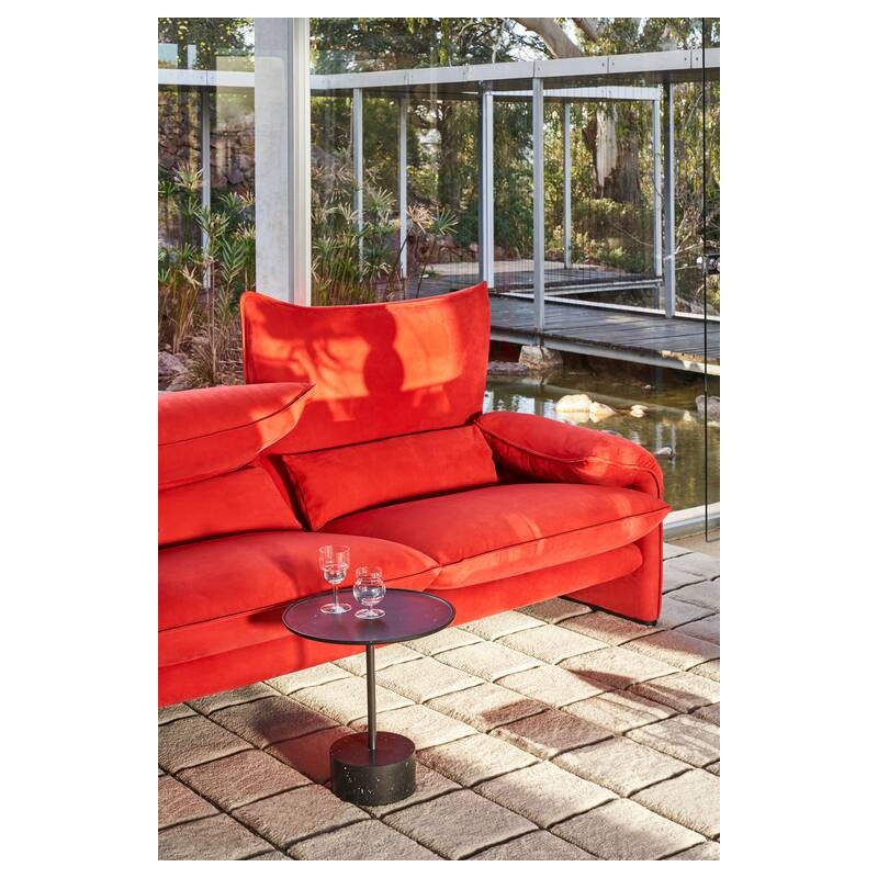 Divano 2 Maralunga 50 675 Cassina Divano 2 posti Maralunga 50 con rivestimento in pelle Nabuk da 214 cm - Edizione Limitata
