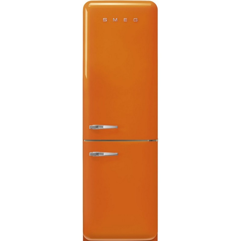  Smeg Frigorifero combinato con cerniere a destra a libera installazione FAB32ROR5 finitura arancione da 60 cm