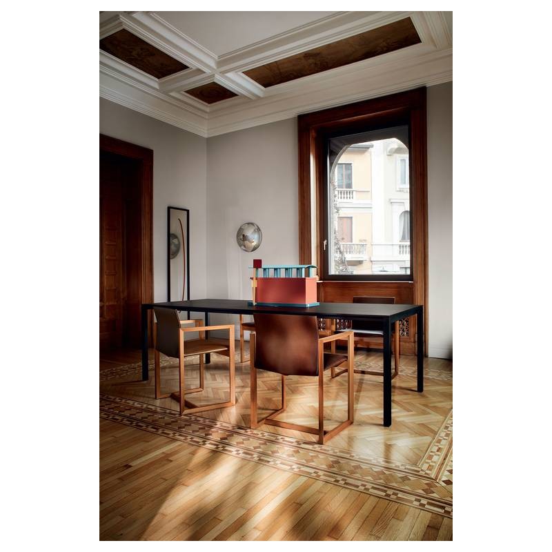 Tavolo Fix Naan 195 Table fixe Cassina Naan en chêne fumé