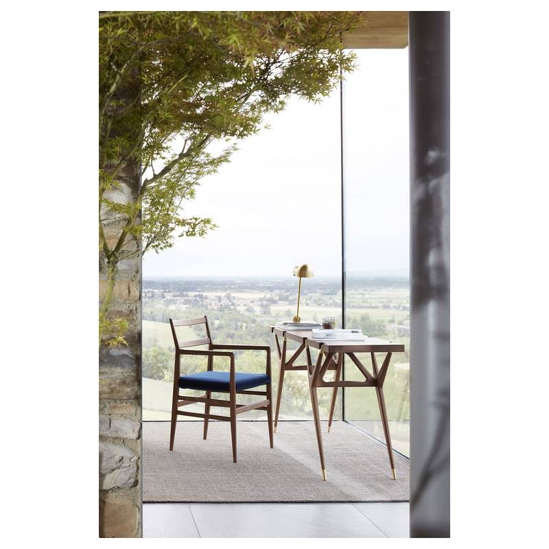 Consolle PA 1947 816 Cassina Consolle fissa PA' 1947 in legno e ottone da 151x40 cm