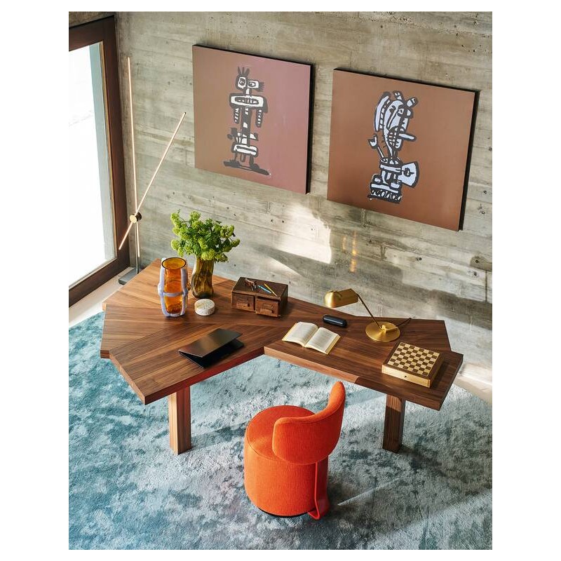 Tavolo Ventaglio 511 03 Mesa fija Ventaglio Cassina en nogal canaletto 235x157 cm - Edición limitada
