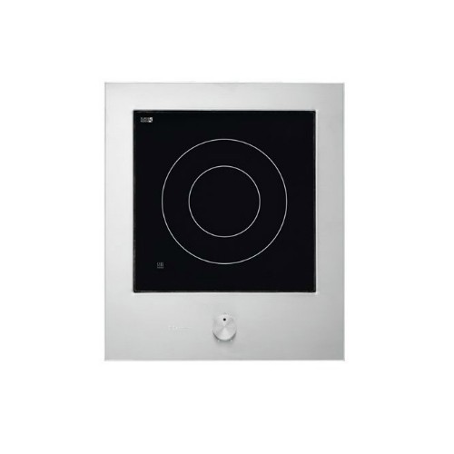 Electrolux | PZ 1 K Plaque de cuisson électrique 40 cm en vitrocéramique noire avec bordure en acier inoxydable