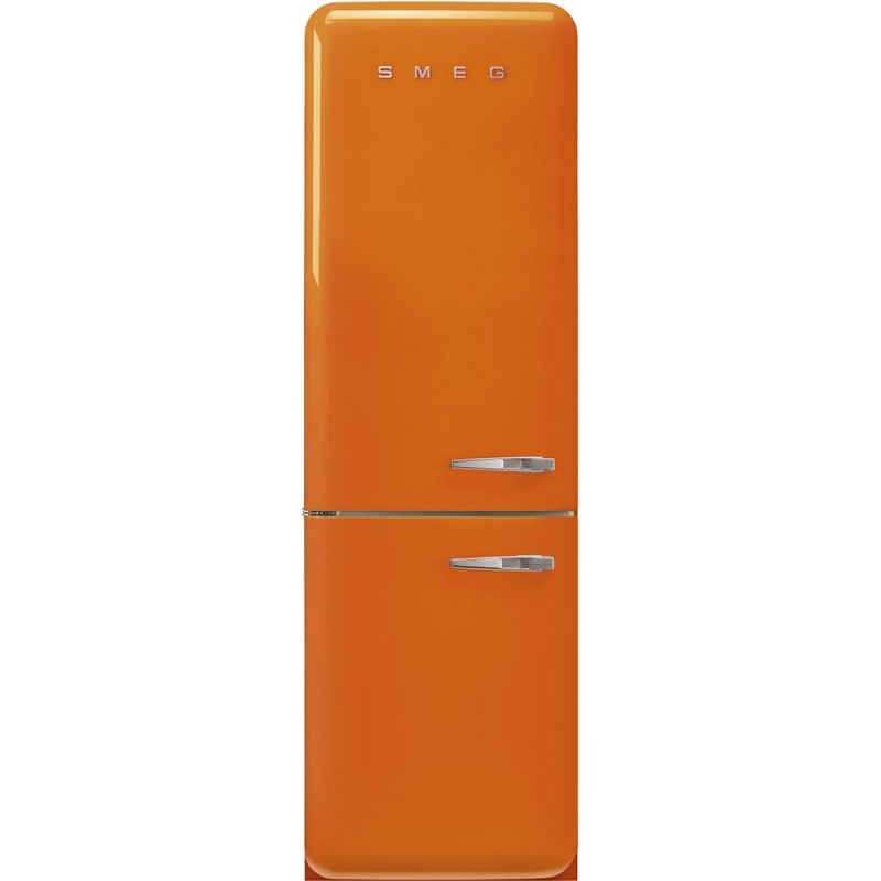  Smeg Frigorifero combinato con cerniere a sinistra a libera installazione FAB32LOR5 finitura arancione da 60 cm