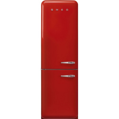 PRONTA CONSEGNA - Smeg Frigorifero combinato con cerniere a sinistra a libera installazione FAB32LRD5 finitura rosso da 60 cm