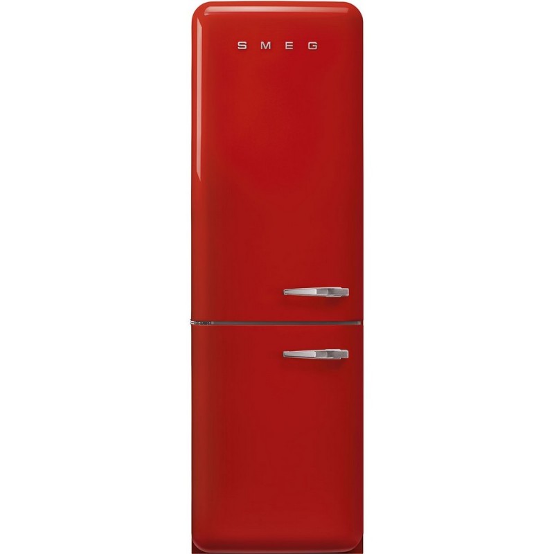  PRONTA CONSEGNA - Smeg Frigorifero combinato con cerniere a sinistra a libera installazione FAB32LRD5 finitura rosso da 60 cm
