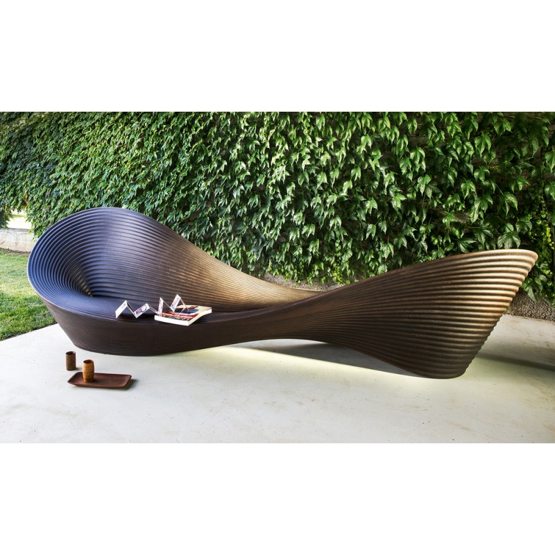 Folly SD18 Banc Magis Folly en polyéthylène marron effet corten
