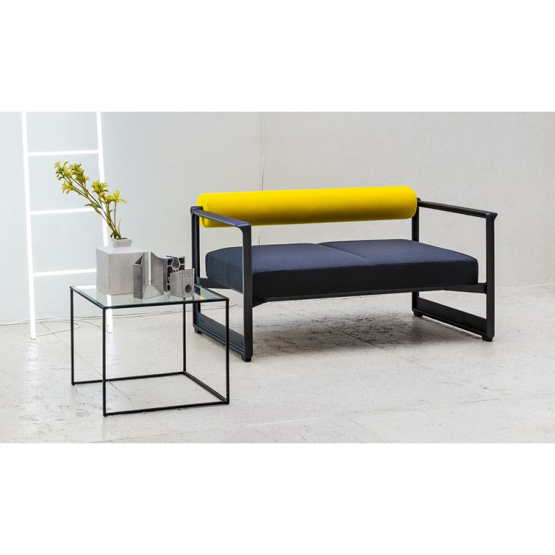 Brut SD286 Canapé 2 places Magis Brut avec structure en fonte gris anthracite et assise en tissu