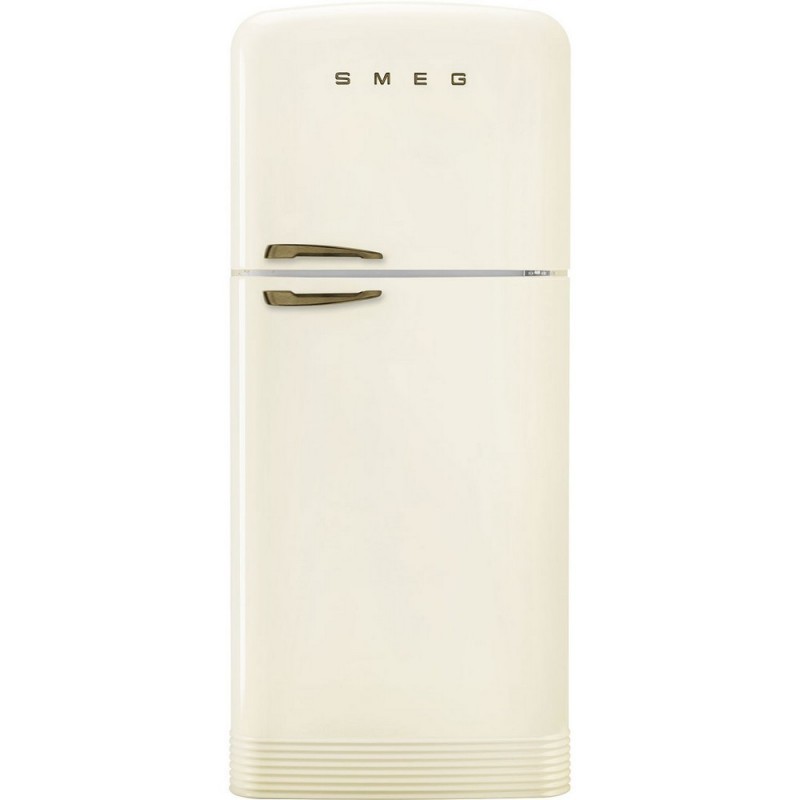  Smeg Free-standing double door refrigerator with right hinges FAB50RCRB5 cream finish 80 cm