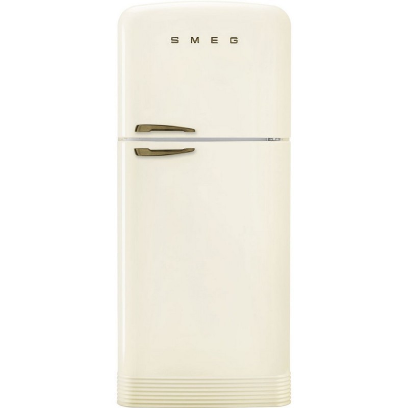  Smeg Réfrigérateur pose libre double porte avec charnières à droite FAB50RCRB5 finition crème 80 cm