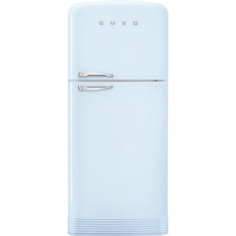  Smeg Réfrigérateur pose libre double porte avec charnières à droite FAB50RPB5 finition bleu clair 80 cm