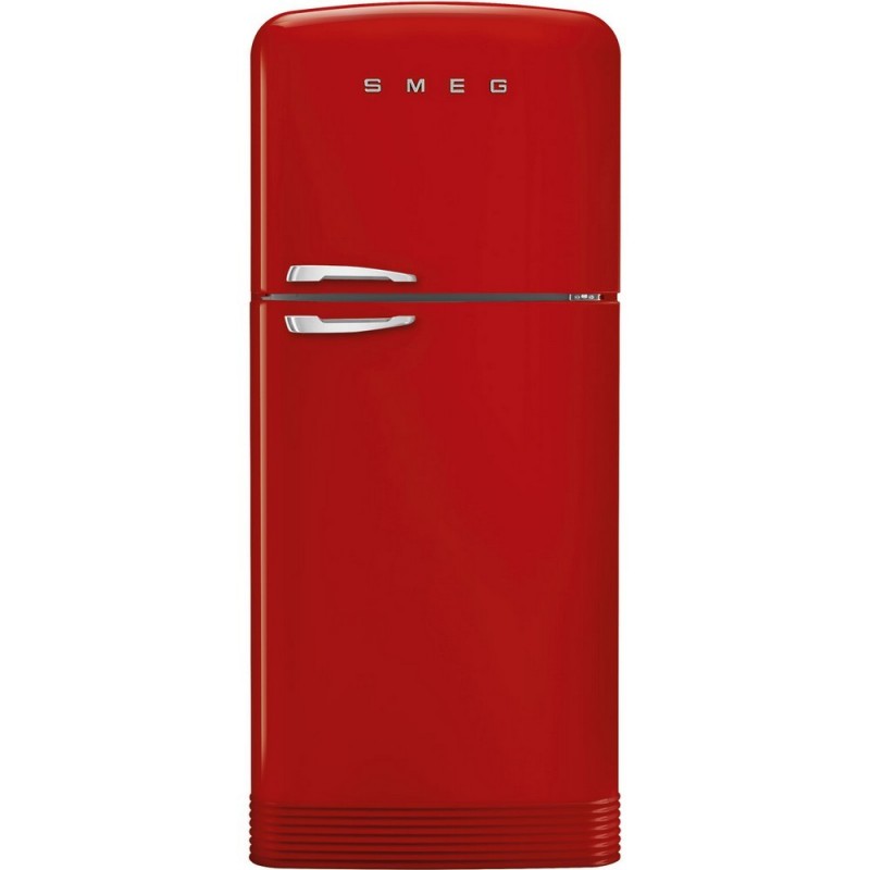  Smeg Free-standing double door refrigerator with right hinges FAB50RRD5 red finish 80 cm