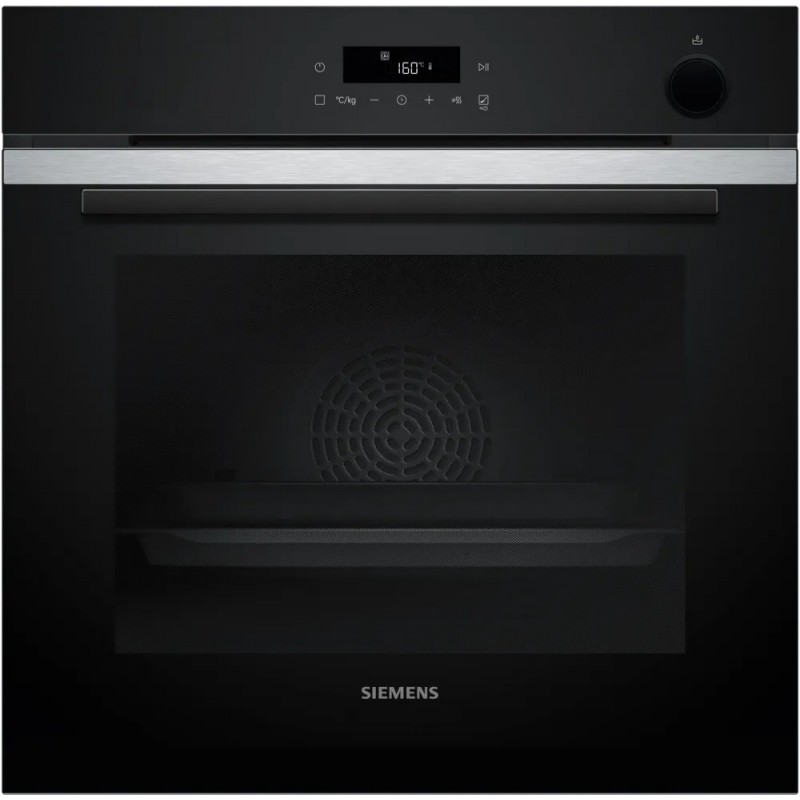 HR272GES3 Siemens Forno pirolitico con vapore da incasso HR272GES3 finitura inox e vetro nero da 60 cm