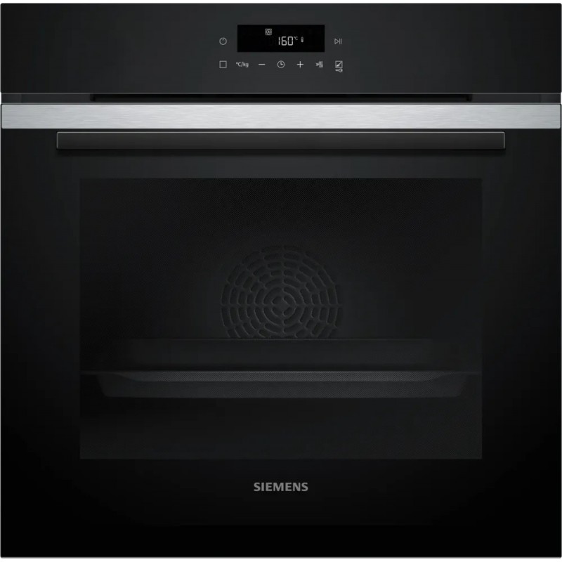 HB272ABS3 Siemens Forno pirolitico da incasso HB272ABS3 finitura inox e vetro nero da 60 cm