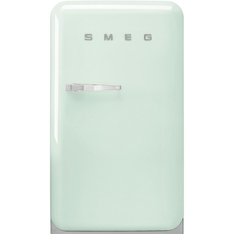  Smeg Free-standing single door refrigerator with right hinges FAB10RPG5 pastel green finish 55 cm