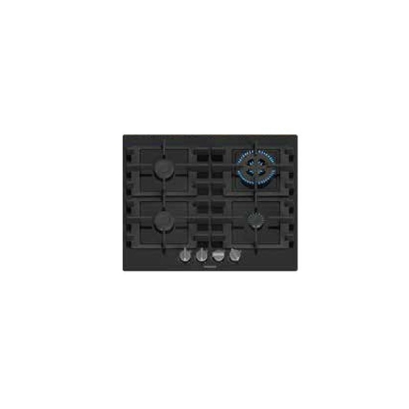EN6B6HK40 Plaque de cuisson à gaz Siemens EN6B6HK40 de 60 cm avec finition en verre noir