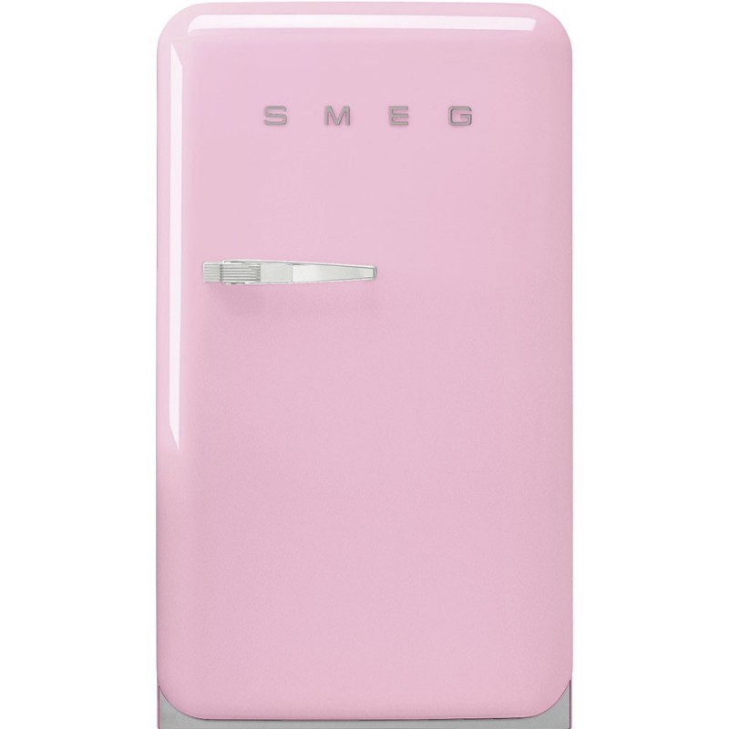  Smeg Free-standing single door refrigerator with right hinges FAB10RPK5 pink finish 55 cm
