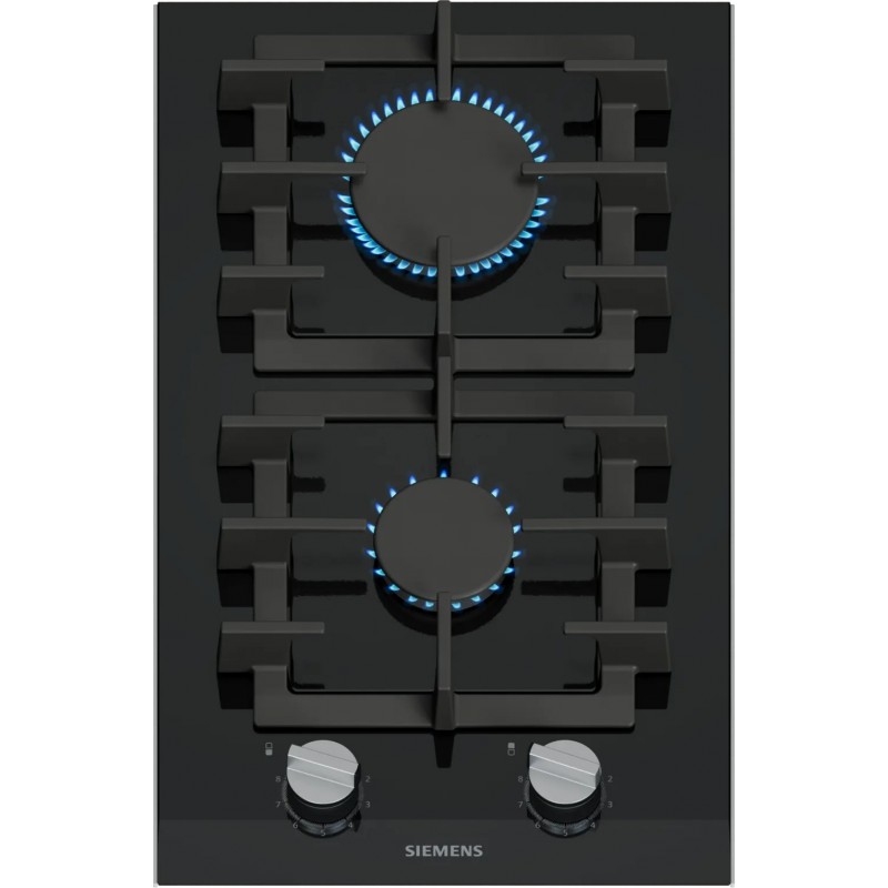 ER3A6BI40 Siemens Piano cottura a gas ER3A6BI40 finitura vetro nero da 30 cm