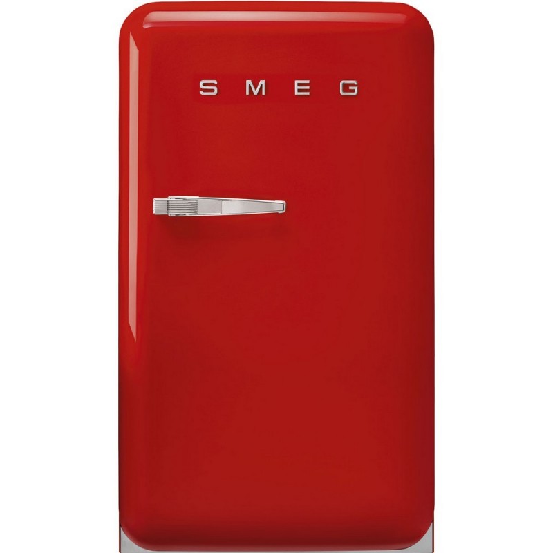  Smeg Réfrigérateur pose libre une porte avec charnières à droite FAB10HRRD5 finition rouge 55 cm