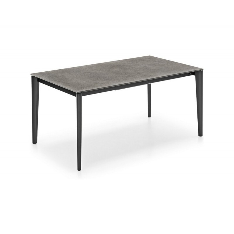 CB/4855-R 130 B Connubia Artic CB4855-R 130 B extendable table with Lava metal frame and Noir Desir ceramic top 130(230)x90 cm