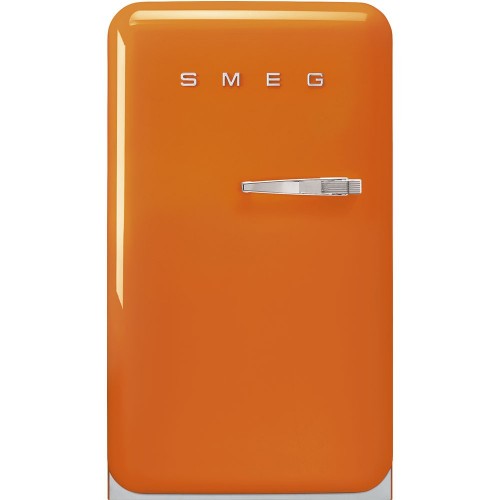 Smeg Réfrigérateur pose libre une porte avec charnières à gauche FAB10LOR5 finition orange 55 cm