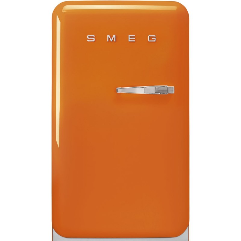  Smeg Free-standing single door refrigerator with left hinges FAB10LOR5 orange finish 55 cm