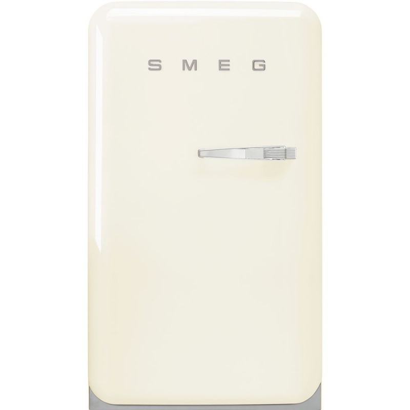  Smeg Free-standing single door refrigerator with left hinges FAB10LCR5 cream finish 55 cm