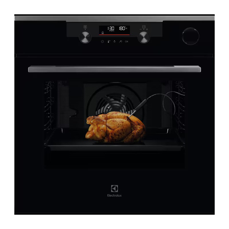 Electrolux | Horno de vapor pirolítico empotrable de 60 cm KOCDP67H en acero inoxidable/acabado negro