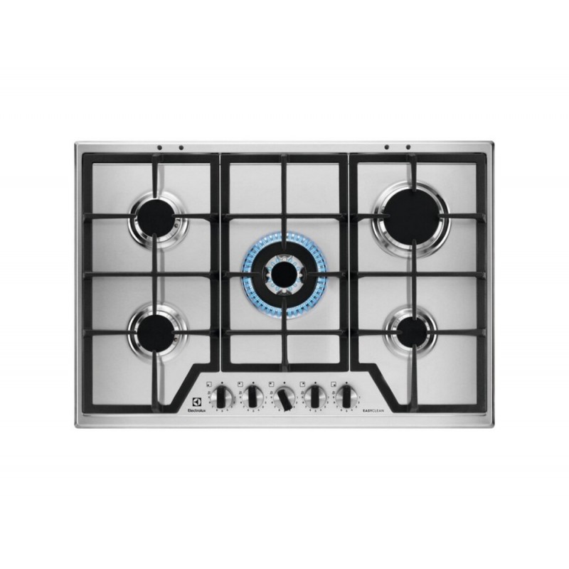  Electrolux | Placa de gas de acero inoxidable EasyClean de perfil delgado KGS75362XX de 75 cm