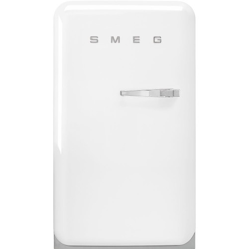 Smeg Free-standing single door refrigerator with left hinges FAB10LWH5 white finish 55 cm