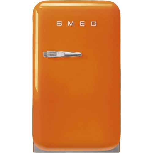 Smeg Free-standing single door refrigerator with right hinges FAB5ROR5 orange finish 41 cm