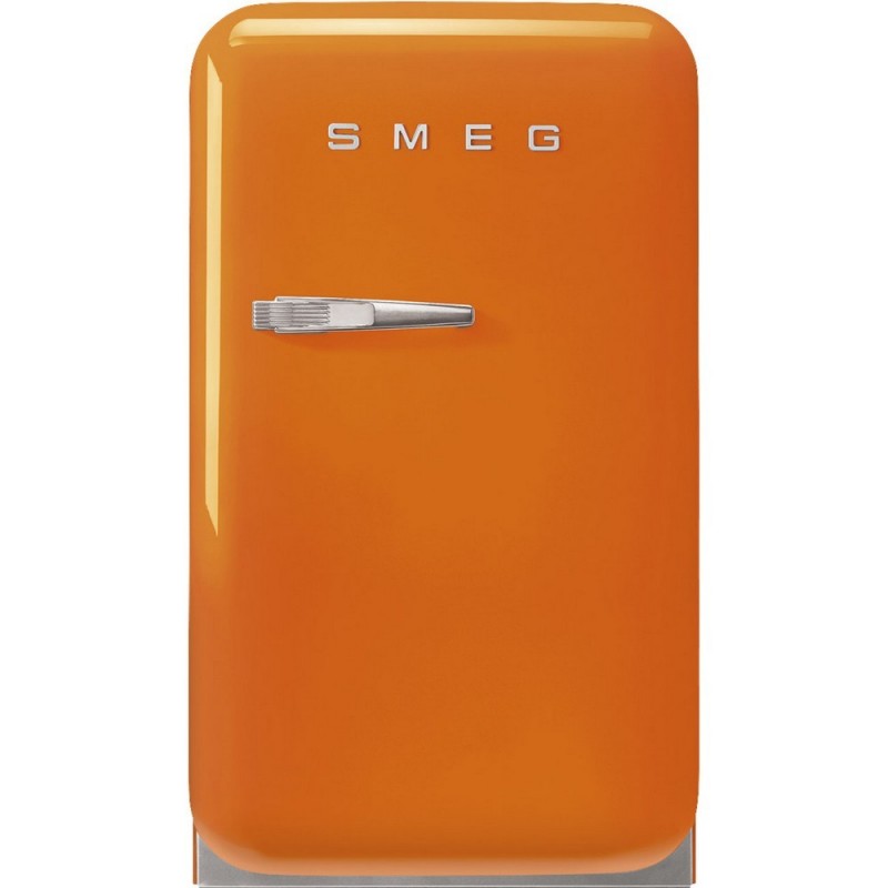  Smeg Réfrigérateur pose libre une porte avec charnières droites FAB5ROR5 finition orange 41 cm