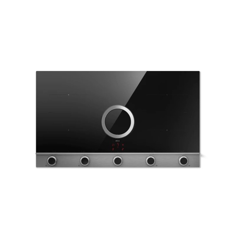 PRF0196326 Elica NIKOLATESLA UNPLUGGED EVO IX/A/90 PRF0196326 90cm black glass/stainless steel induction hob with hood