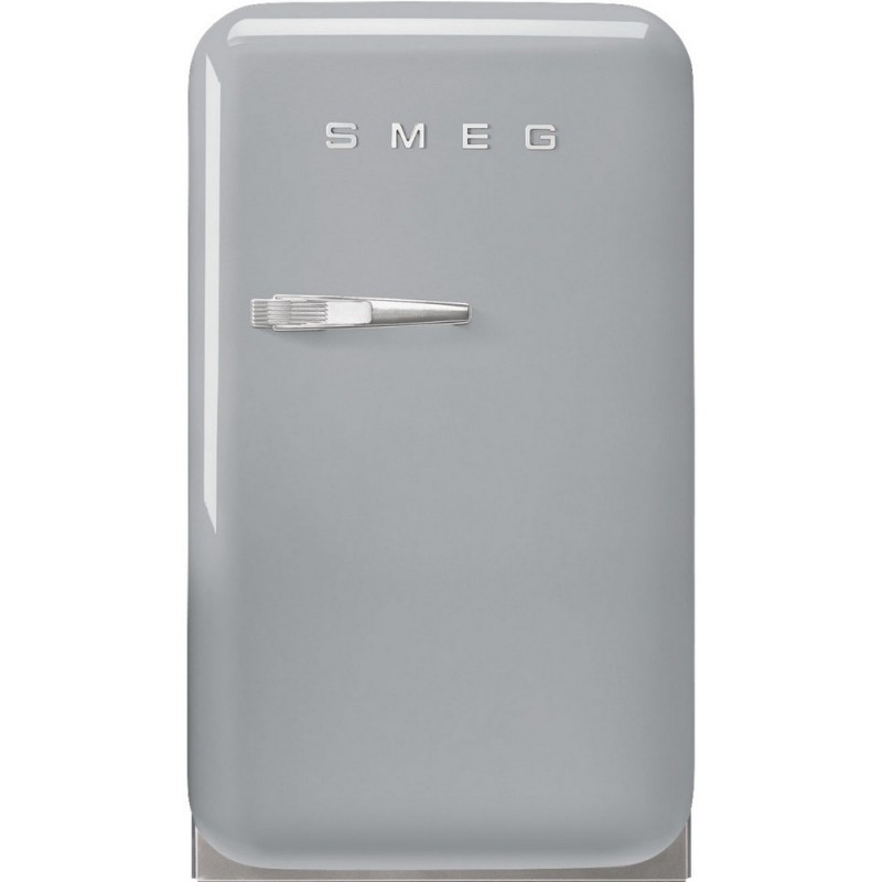  Smeg Free-standing single door refrigerator with right hinges FAB5RSV5 silver finish 41 cm