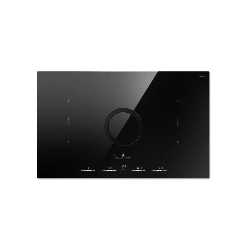 PRF0196335 Elica NIKOLATESLA SWITCH GLOW EVO BL/A/83 PRF0196335 83cm black glass induction hob with hood
